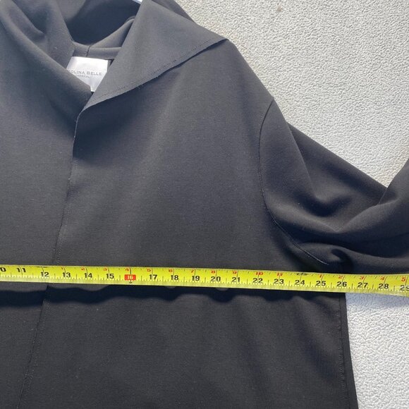 Carolina Belle Montreal Black Hooded Scuba Blazer Jacket Coat Size 2X,Open Front - Picture 4 of 9